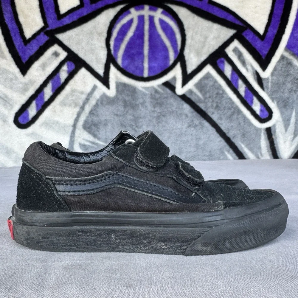 Size 12c‎ - VANS Old Skool V Black/Black  Kids Shoes